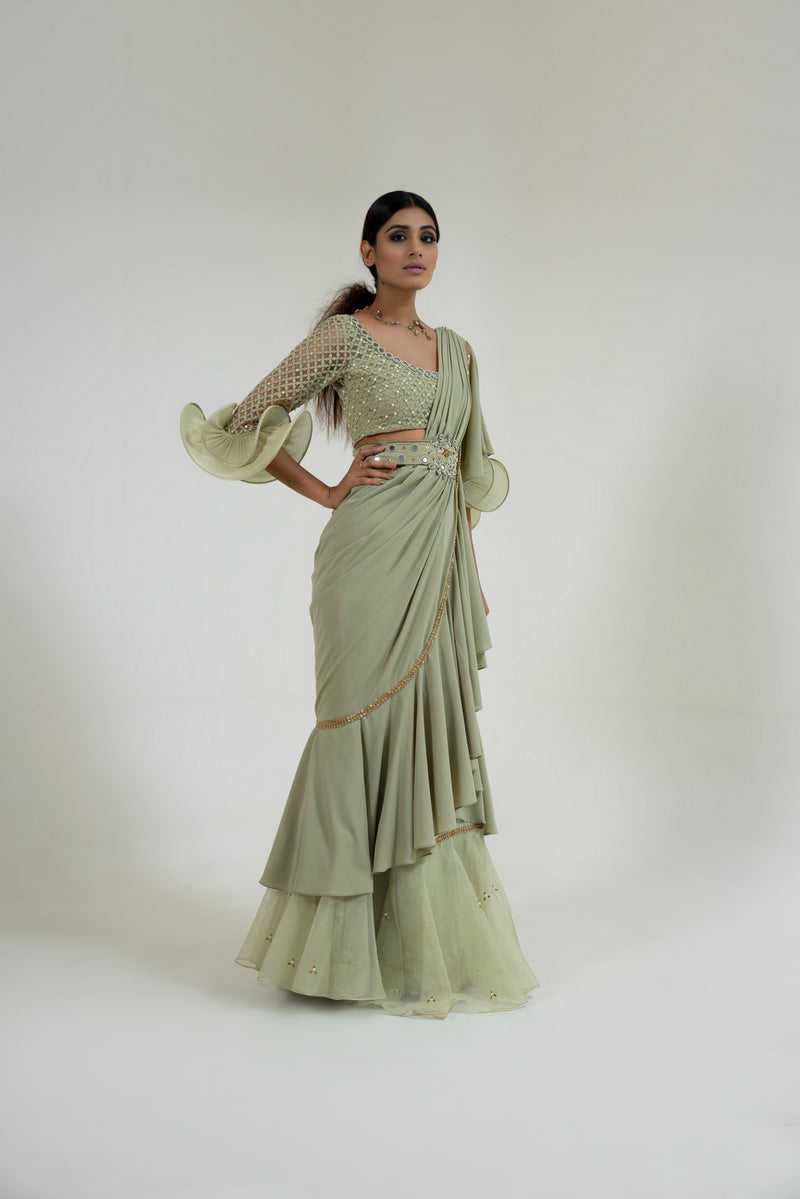 Ruffle Sarees - Buy Luxury Timeless Designer Saree for Women Online 2024
